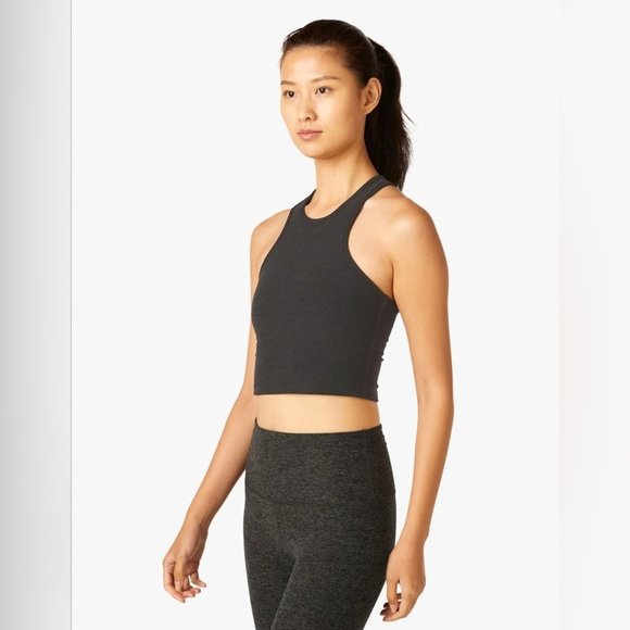 Beyond Yoga Spacedye Studio Cropped Tank Halter Longline Sports Bra Size Small - Picture 7 of 13